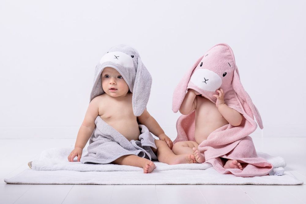 Children's bathtime - Bunny Effik hooded towels - EFFIKI