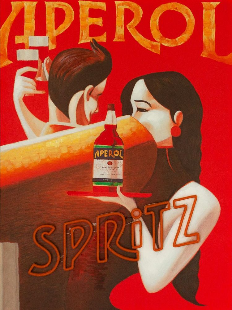 Paintings - 'Spritz' Wall Artwork with LED Neon - STANDARD - LOCOMOCEAN