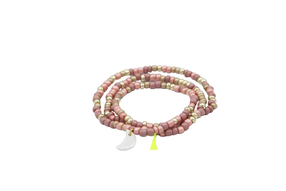 Bijoux - Collier bracelet Rocailles - Porcelaines au choix - Coloris au choix - MARGOTE CERAMISTE