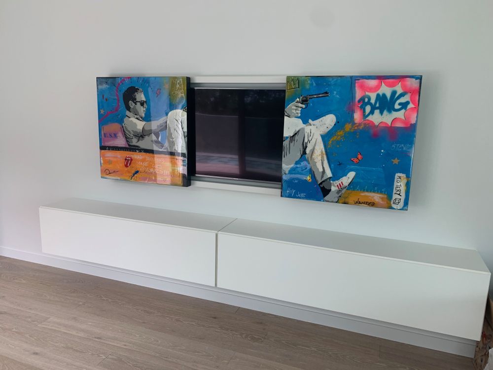 Buffets - MEUBLES TV  MOTORISÉS / LIFT / POUR ÉCRAN DE TRÈS GRANDE DIMENSION  SUR MESURE - ÉLÉGANCE ET TECHNOLOGIE