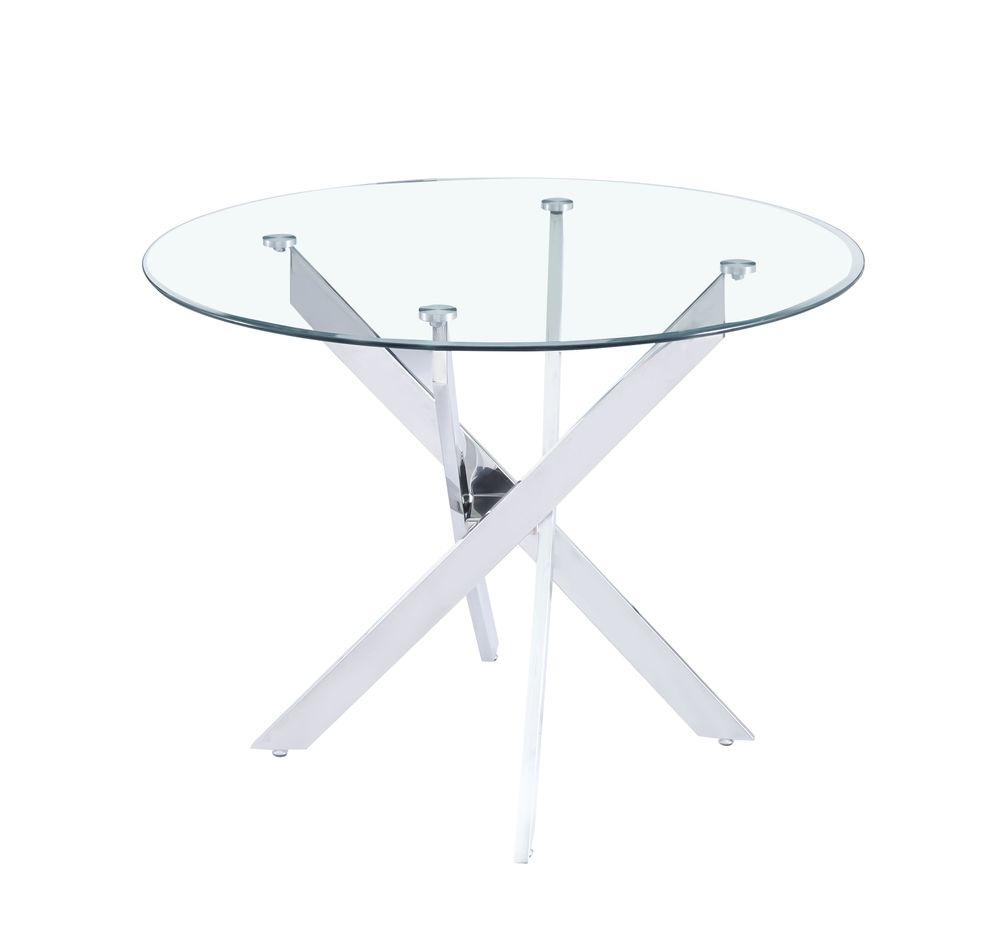 Dining Tables - TABLE REPAS JESSICA RONDE - TRANSPARENTE - EURODESIGN FRANCE