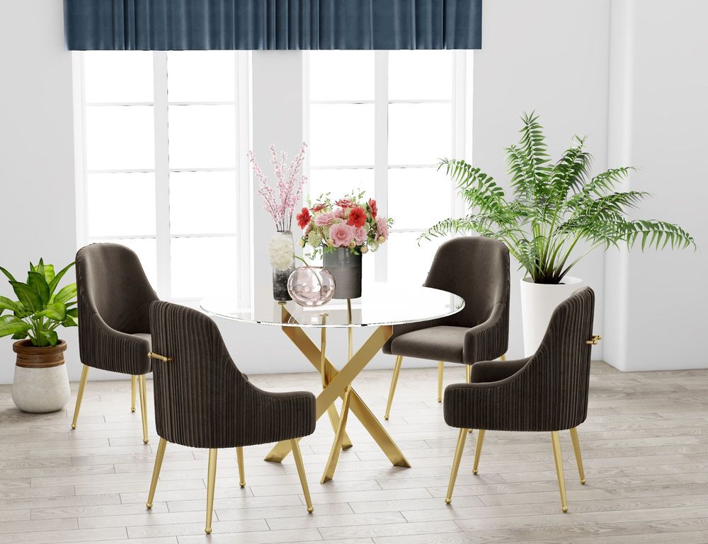 Dining Tables - TABLE REPAS JESSICA RONDE - TRANSPARENTE - EURODESIGN FRANCE
