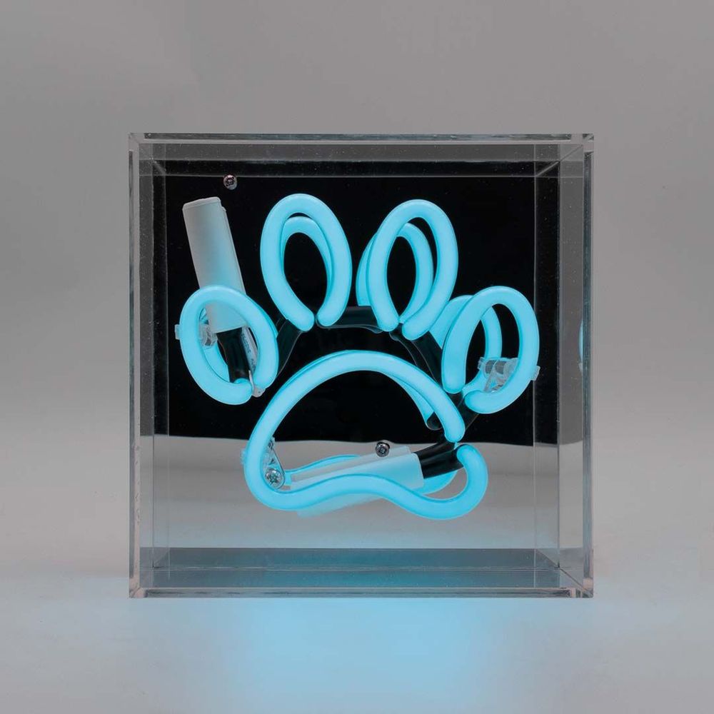 Wall lamps - 'Paw' Mini Glass Neon Sign - LOCOMOCEAN