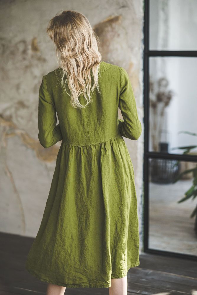 Prêt-à-porter - Long Linen Collar Dress - EPIC LINEN