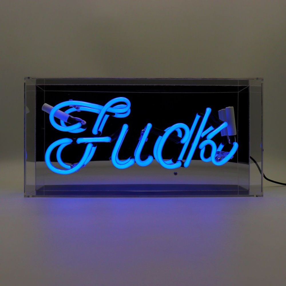 Table lamps - 'Fuck' Glass Neon Sign - LOCOMOCEAN