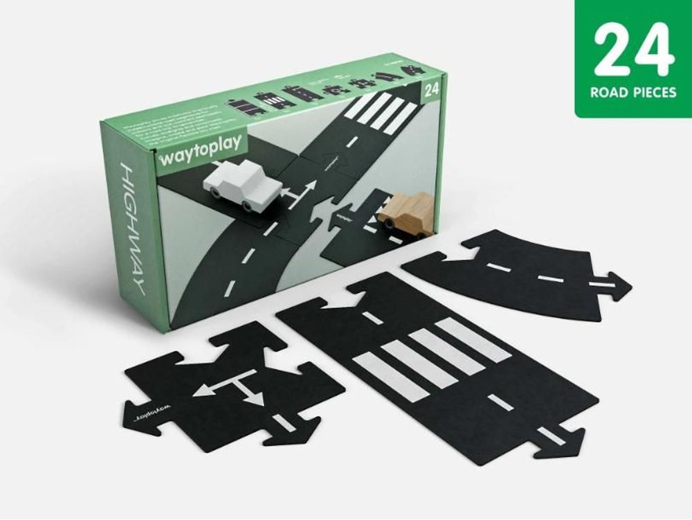 Toys - Highway - Flexible toy road to assemble - Made in The Netherlands - WAYTOPLAY TOYS