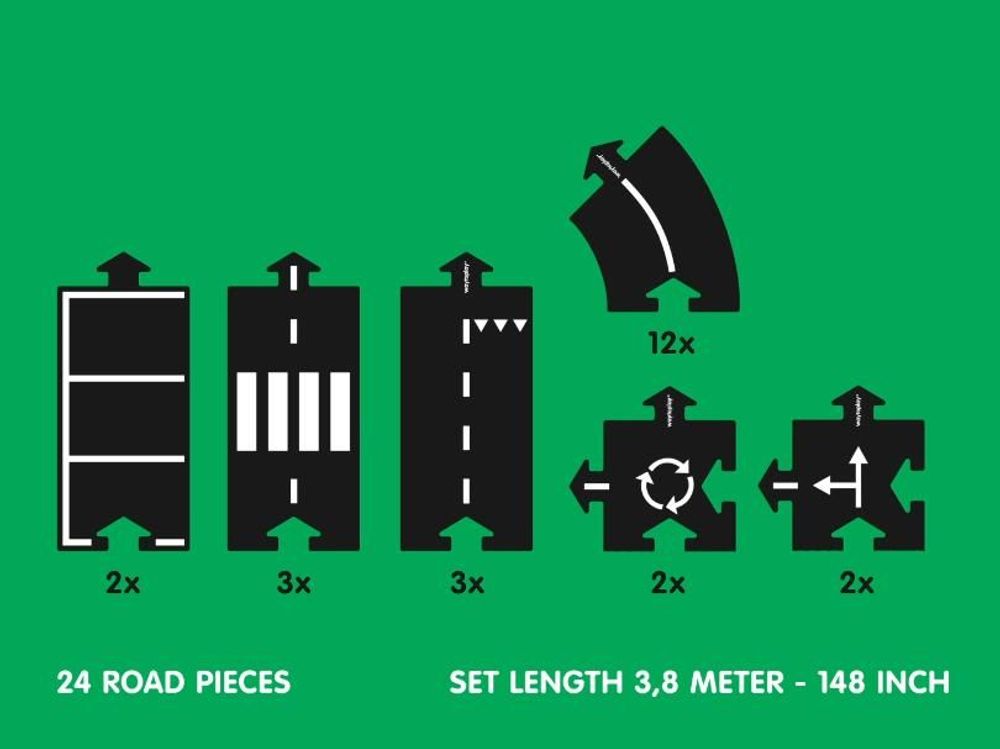 Toys - Highway - Flexible toy road to assemble - Made in The Netherlands - WAYTOPLAY TOYS