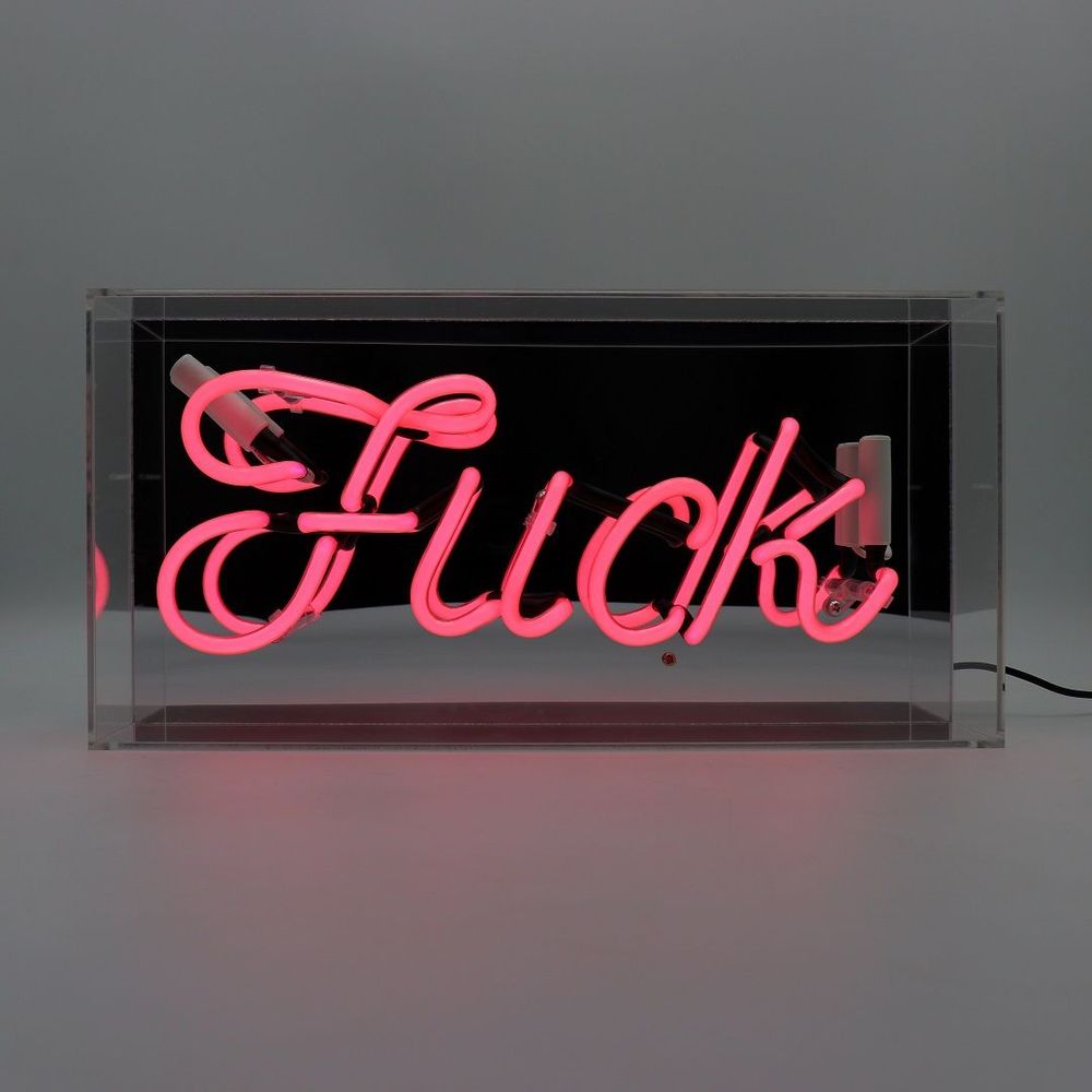 Table lamps - 'Fuck' Glass Neon Sign - LOCOMOCEAN