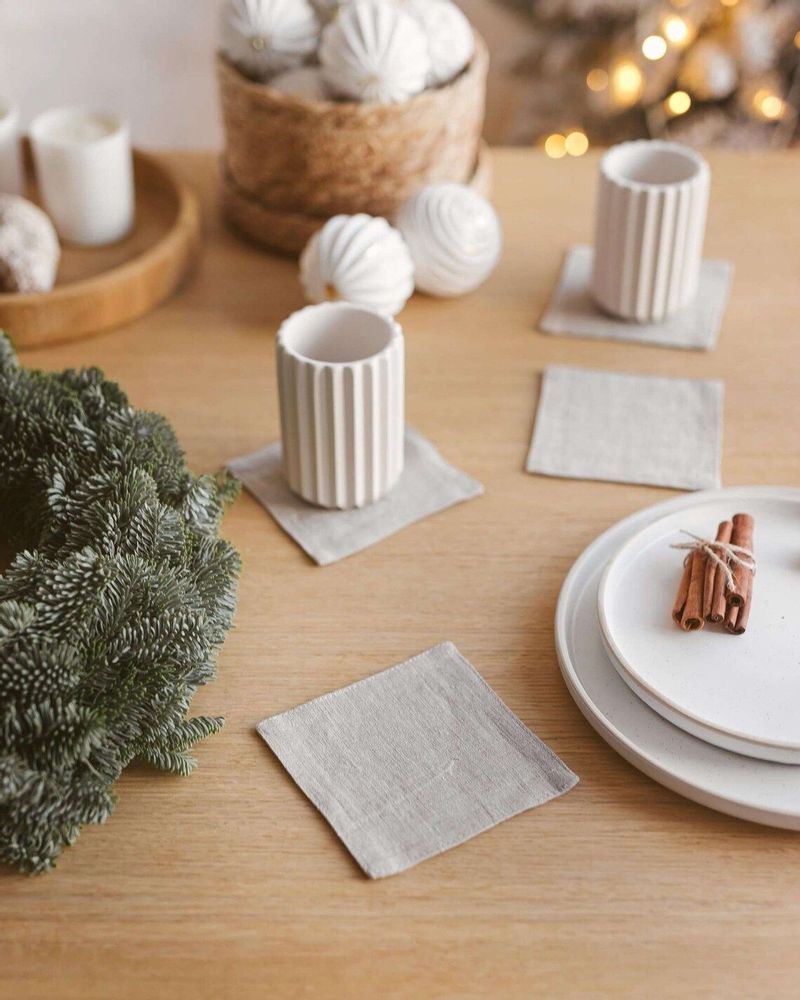 Linge de table textile - Sous-verres à double couche en lin - EPIC LINEN