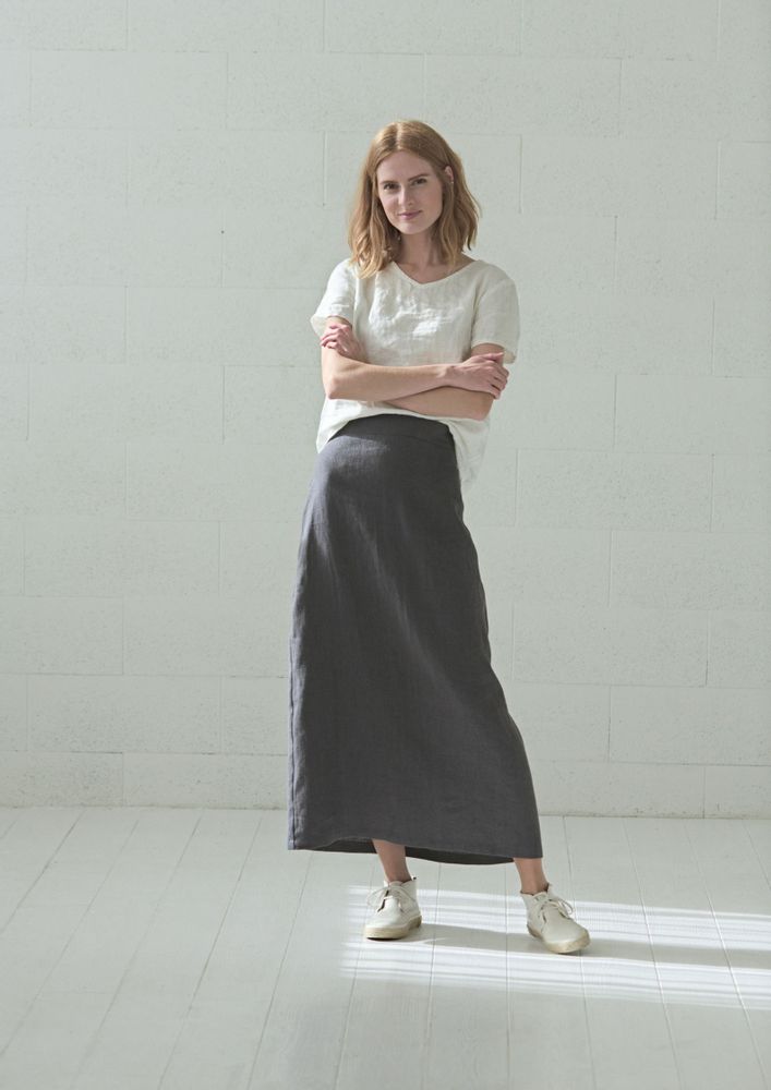 Apparel - A - Line Linen Skirt - EPIC LINEN