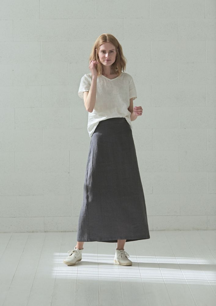 Apparel - A - Line Linen Skirt - EPIC LINEN