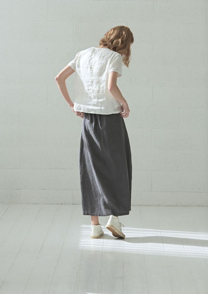 Apparel - A - Line Linen Skirt - EPIC LINEN