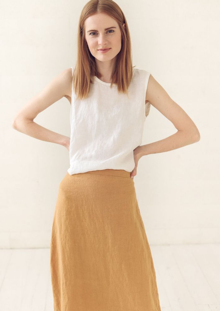 Apparel - A - Line Linen Skirt - EPIC LINEN