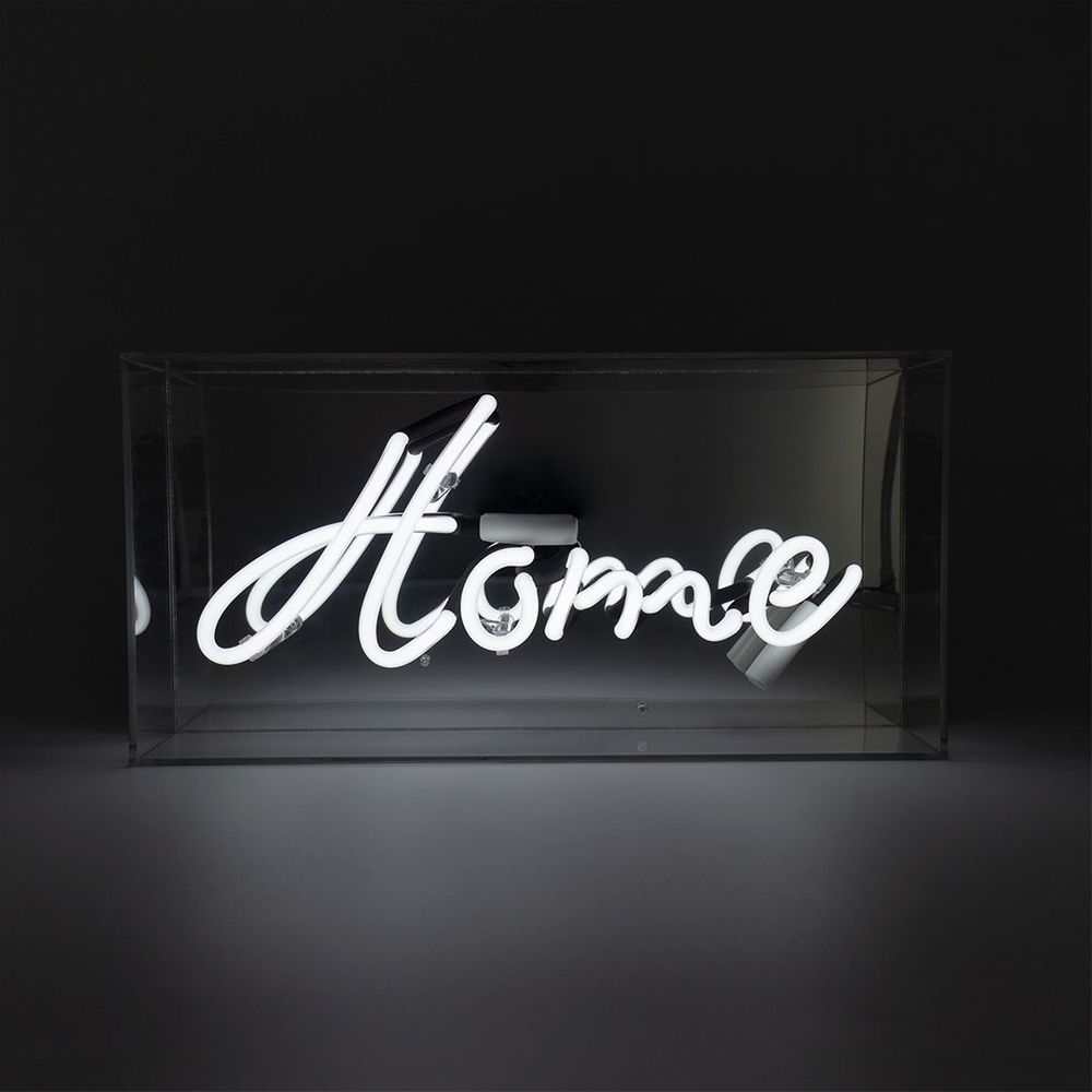 Table lamps - 'Home' Glass Neon Sign - LOCOMOCEAN