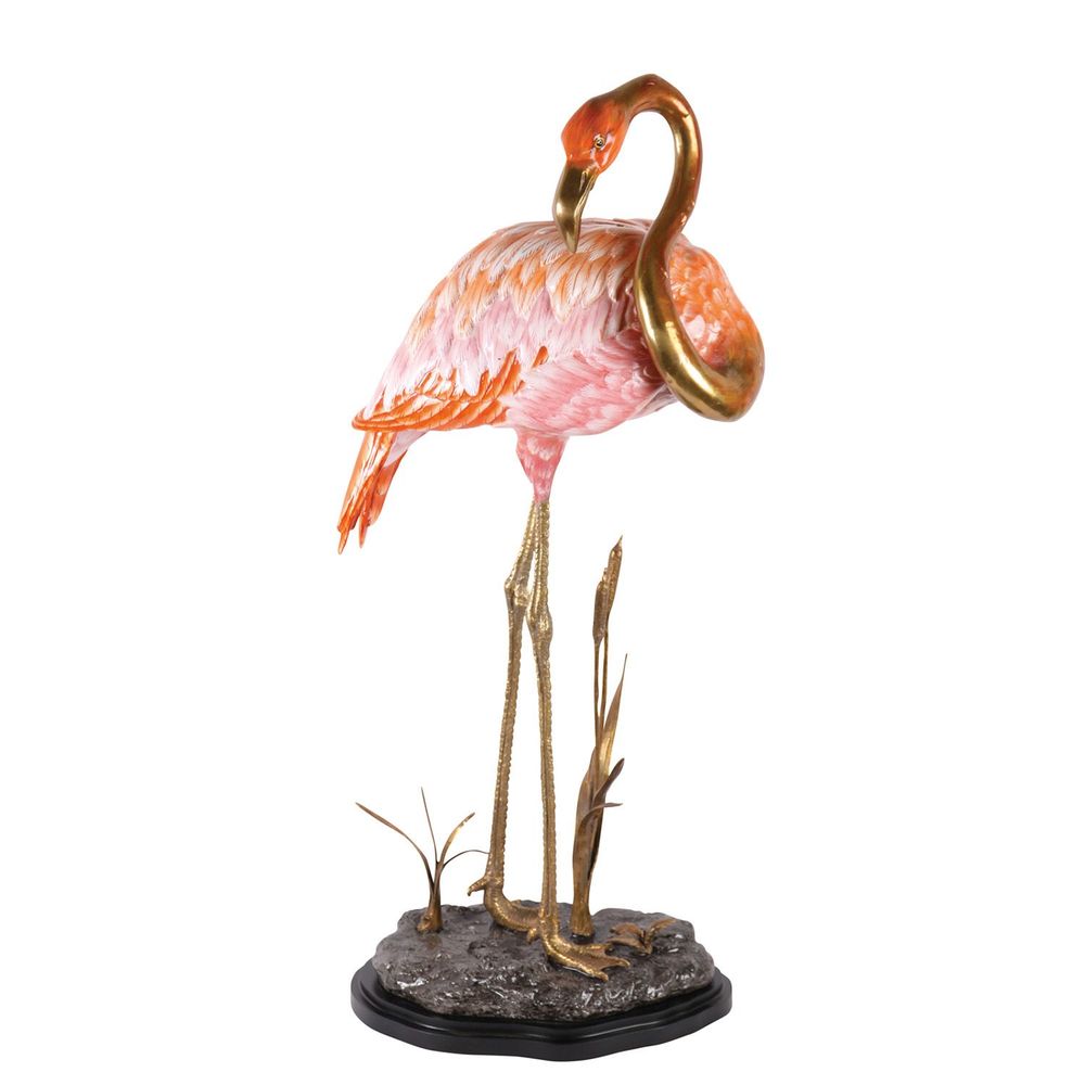 Sculptures, statuettes and miniatures - Flamingo with Golden Beak - G & C INTERIORS A/S