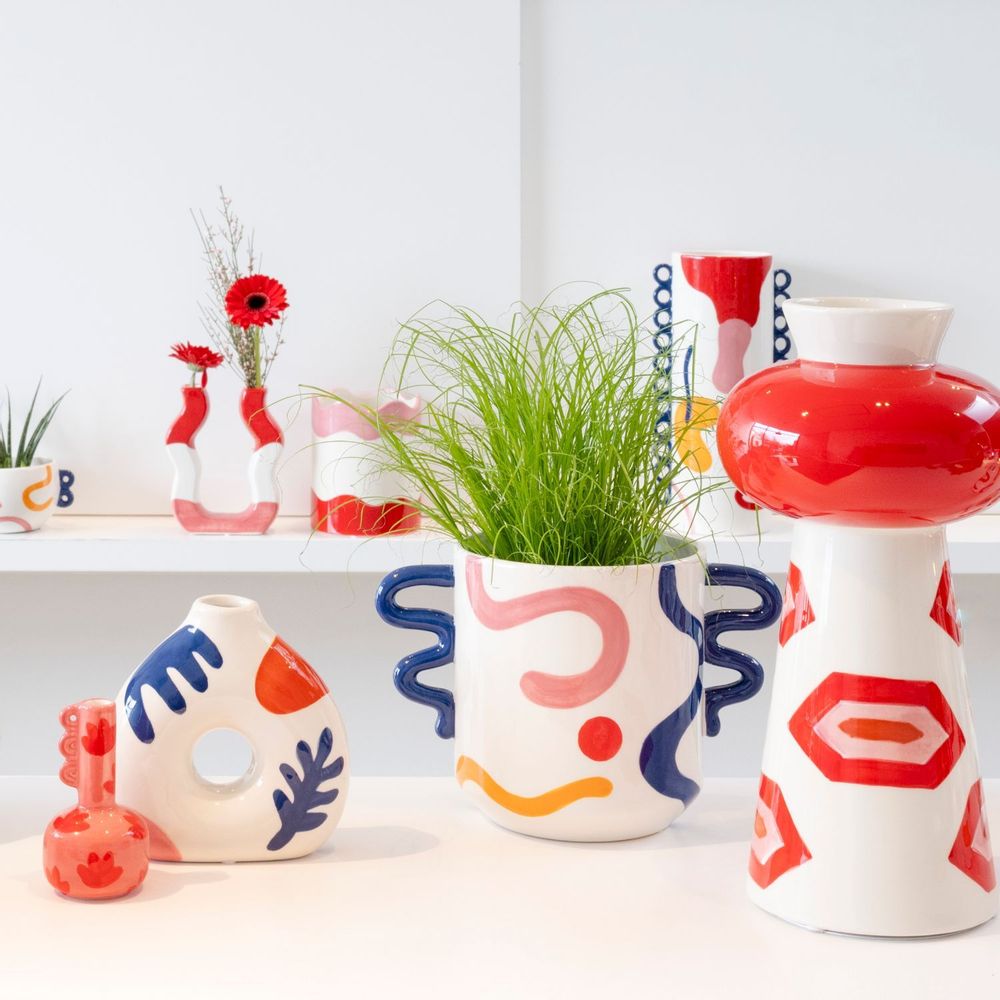 Ceramic - PLANTER EVA - PINTURA LOCURA - QUE RICO