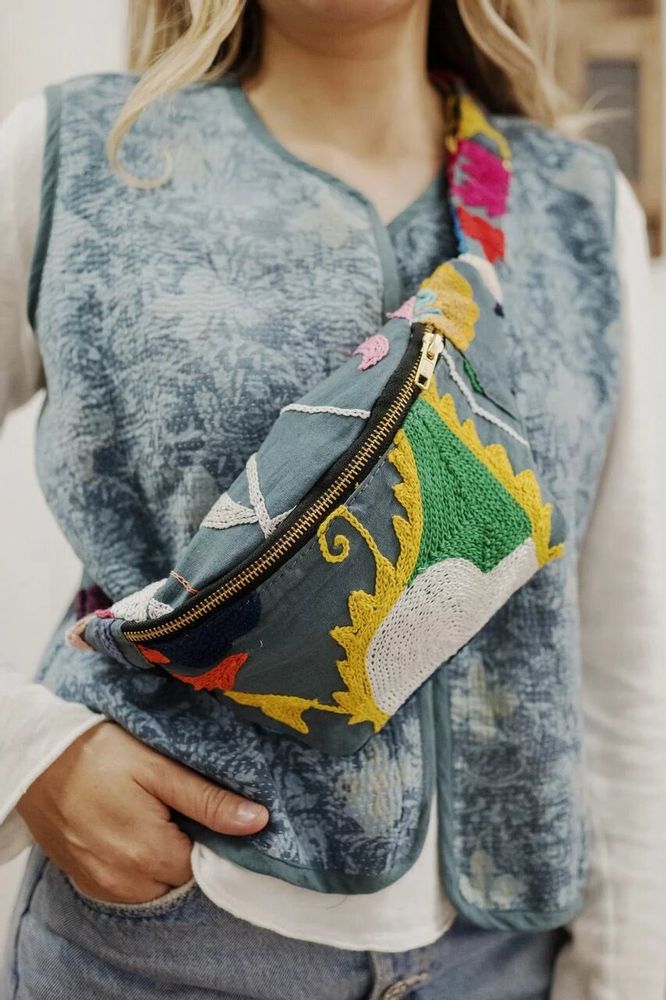 Leather goods - SUZANI EMBROIDERED BANANA - CURIOSITY LAB