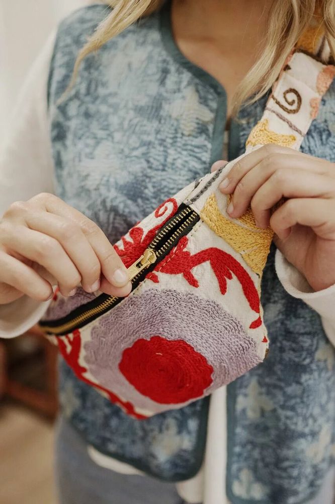 Leather goods - SUZANI EMBROIDERED BANANA - CURIOSITY LAB