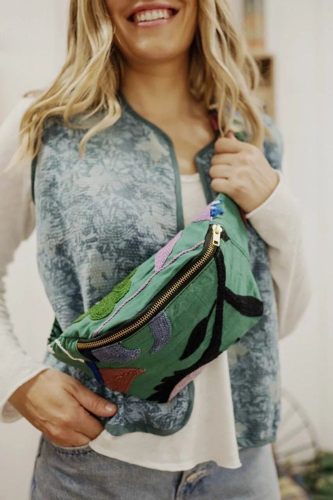 Leather goods - SUZANI EMBROIDERED BANANA - CURIOSITY LAB