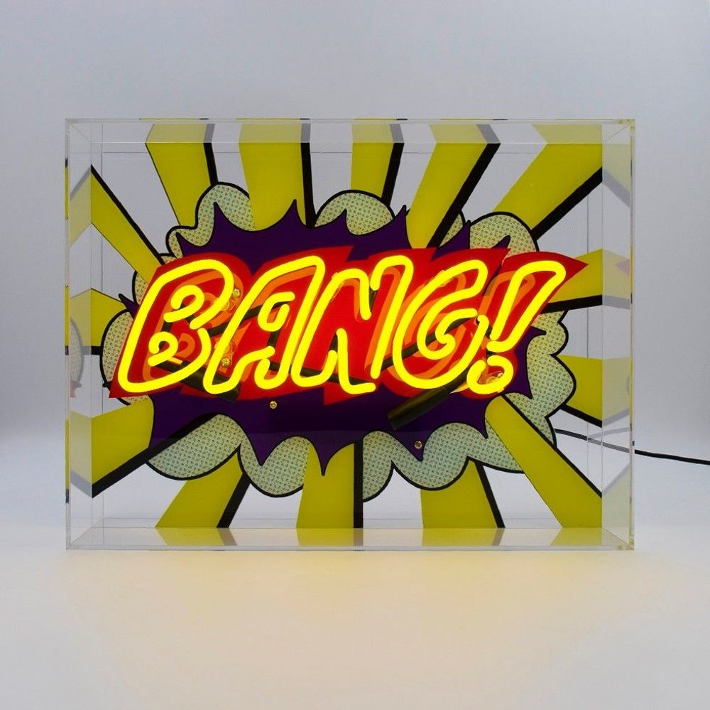 Lampes de table - Bang ! » Grande boîte à néon en verre - LOCOMOCEAN