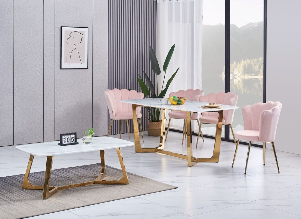 Dining Tables - WHITE MARBLE DINING TABLE - GOSSIP - EURODESIGN FRANCE