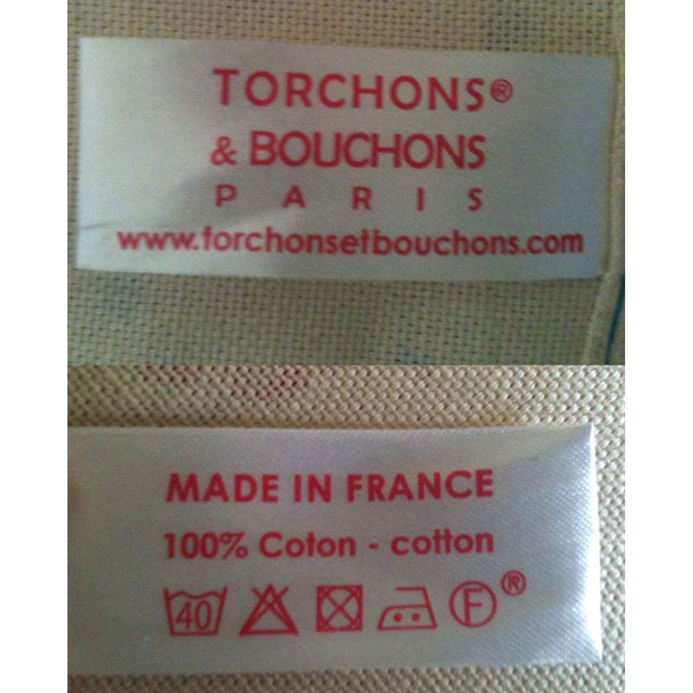 Torchons - Torchon Bouteille Bordeaux Blanc 72 X 48 - MAISON VIVARAISE – SDE VIVARAISE WINKLER