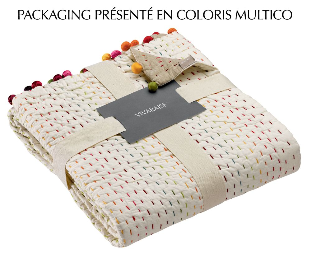 Throw blankets - Gastounet Throw Blanket Multico 140 X 200 - MAISON VIVARAISE - SDE VIVARAISE WINKLER