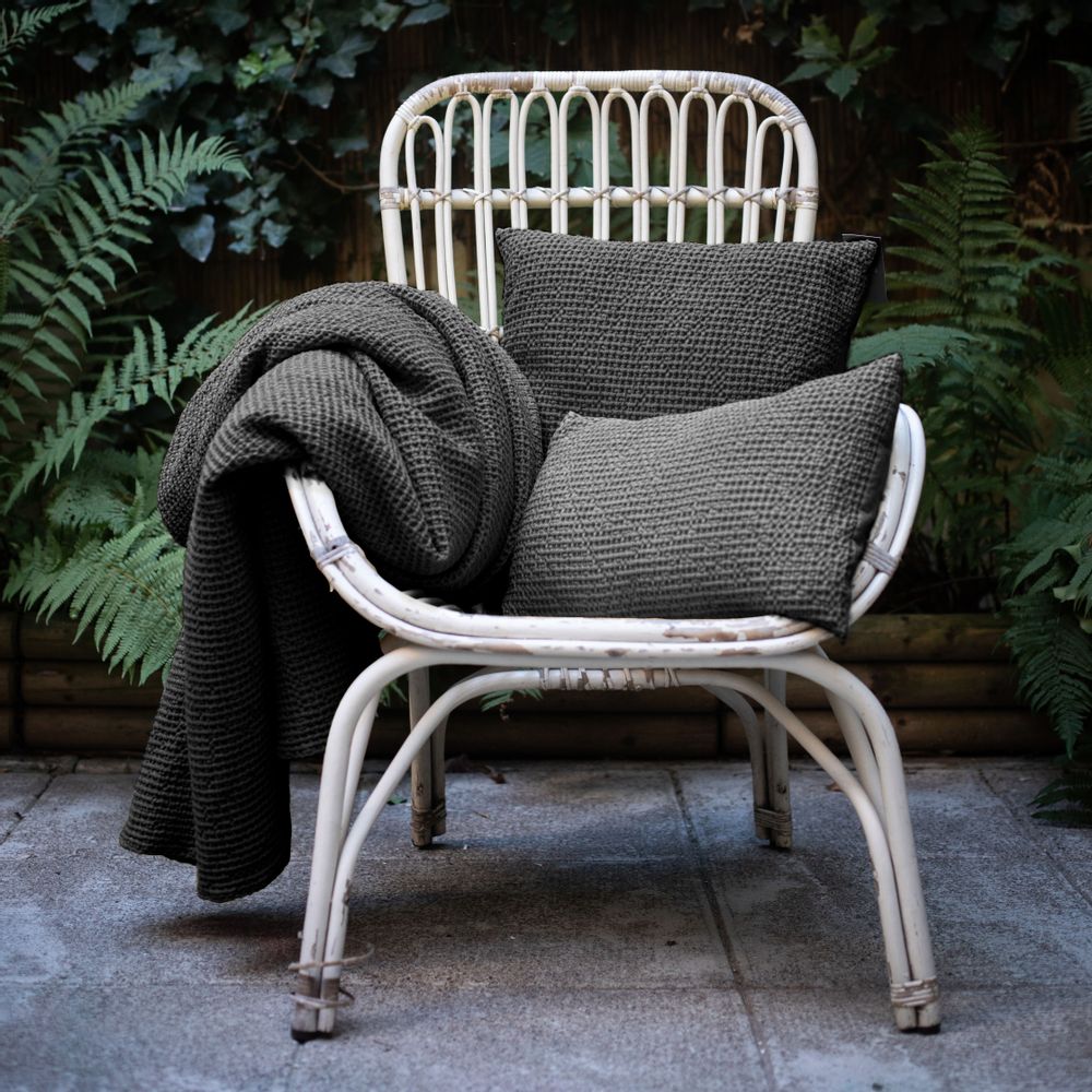 Cushions - Cushion Stonewashed Maia Tourterelle 45 X 45 - MAISON VIVARAISE – SDE VIVARAISE WINKLER