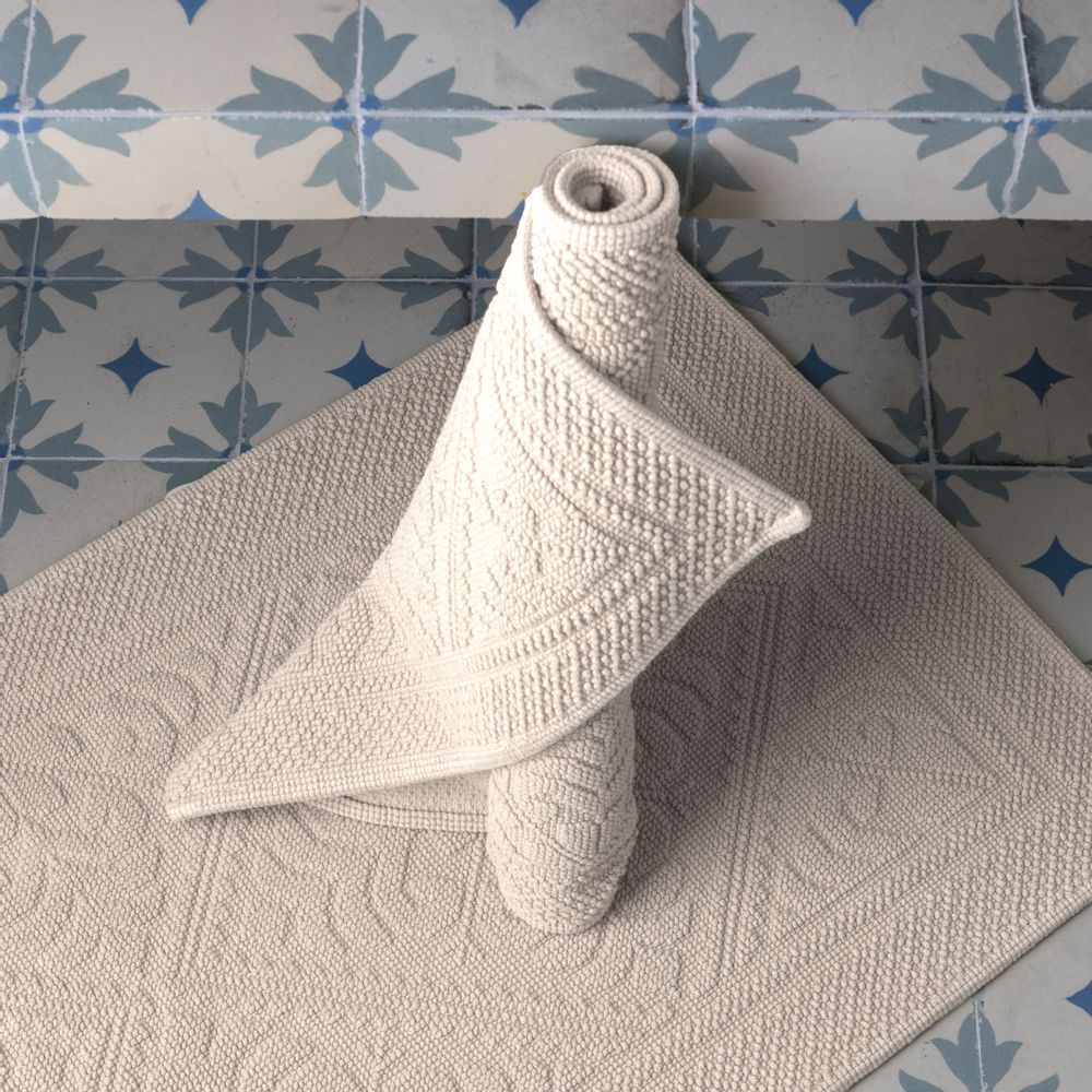 Serviettes de bain - Tapis Enzo Ciment 54 X 110 - MAISON VIVARAISE – SDE VIVARAISE WINKLER