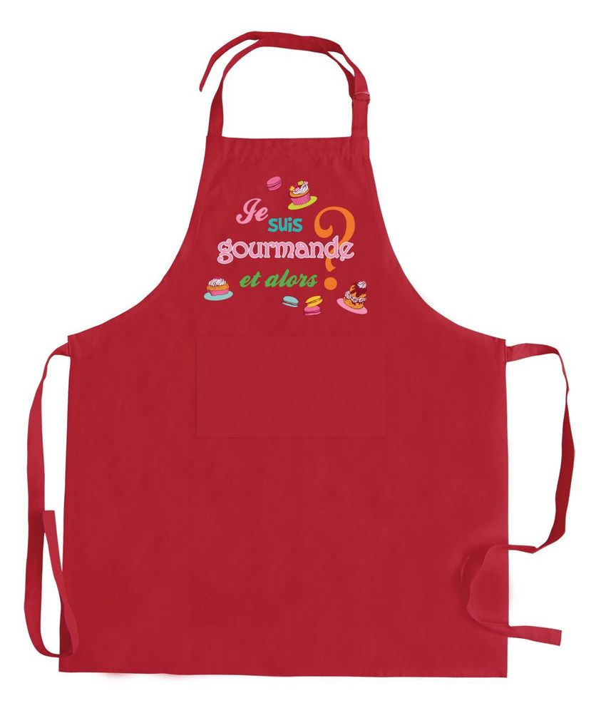Aprons - Je suis gourmande Apron Rouge 85 X 72 - MAISON VIVARAISE - SDE VIVARAISE WINKLER