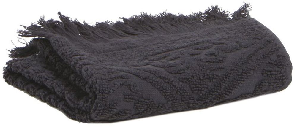 Bath towels - Hand Towel Zoe Carbone 50 X 100 - MAISON VIVARAISE – SDE VIVARAISE WINKLER