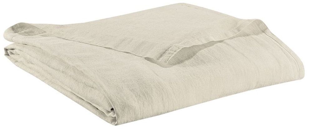 Bed linens - Flat Sheet Stonewashed Zeff Craie 240 X 300 - MAISON VIVARAISE – SDE VIVARAISE WINKLER
