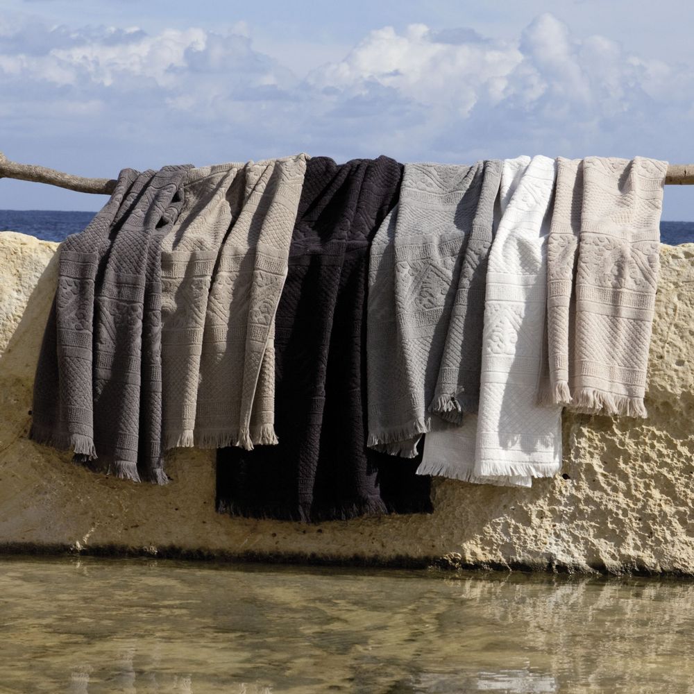 Serviettes de bain - Serviette de toilette Zoe Orage 50 x 100 - MAISON VIVARAISE – SDE VIVARAISE WINKLER