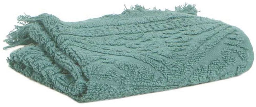 Bath towels - Hand Towel Zoe Vert De Gris 50 X 100 - MAISON VIVARAISE – SDE VIVARAISE WINKLER