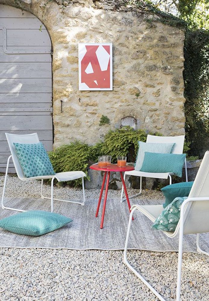 Tapis - Tapis Catania outdoor Acier 120 x 170 - MAISON VIVARAISE - SDE VIVARAISE WINKLER