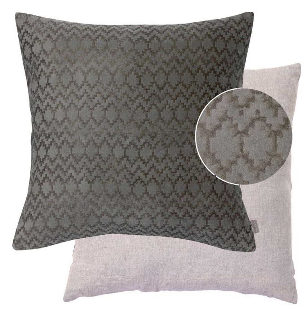 Cushions - Cushion Rosetta Tourterelle 45 X 45 - MAISON VIVARAISE - SDE VIVARAISE WINKLER