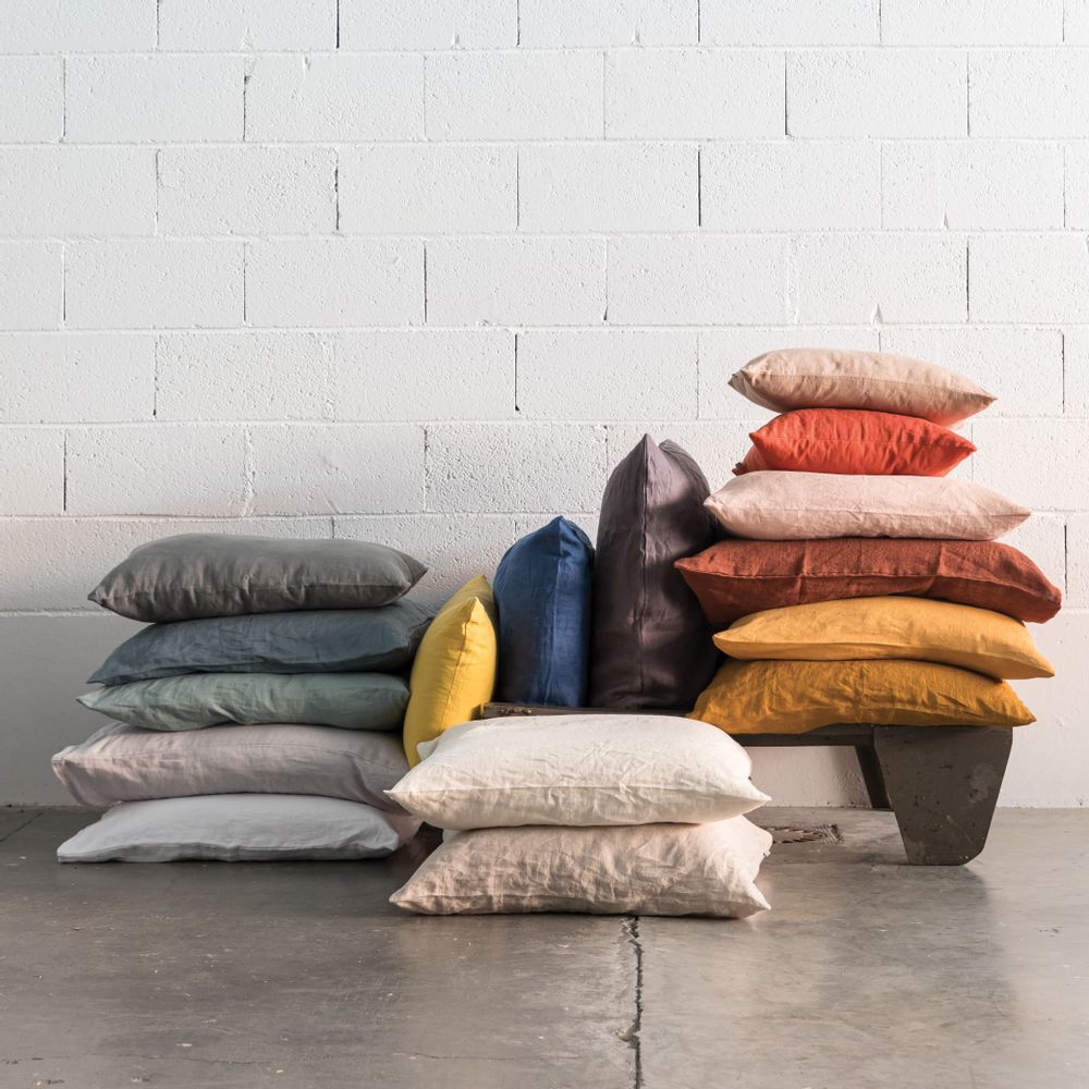 Bed linens - Pillow Case Stonewashed Zeff Absynthe 65 X 65 - MAISON VIVARAISE – SDE VIVARAISE WINKLER