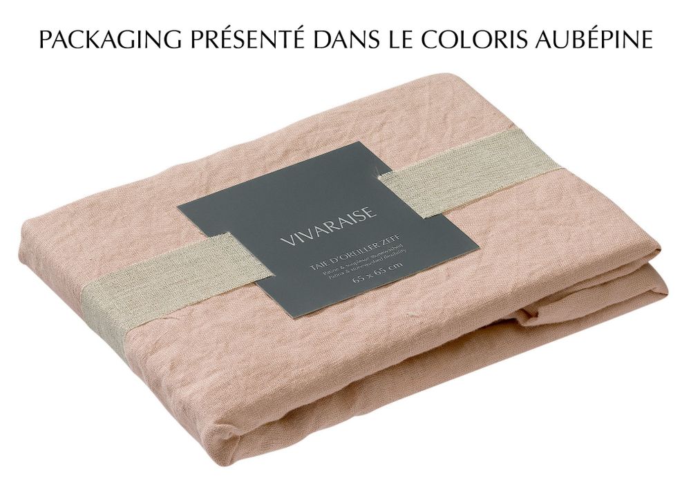 Bed linens - Pillow Case Stonewashed Zeff Absynthe 65 X 65 - MAISON VIVARAISE – SDE VIVARAISE WINKLER