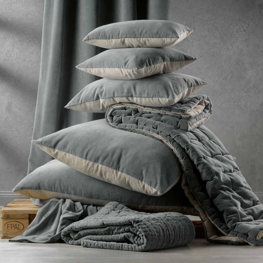 Coussins - Coussin uni Elise Craie 45 x 45 - MAISON VIVARAISE – SDE VIVARAISE WINKLER