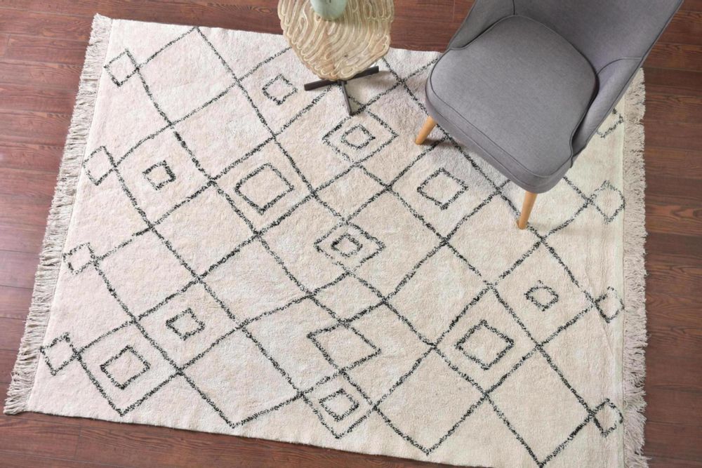 Tapis - Tapis Ervin Ivoire/taupe 190 x 290 - MAISON VIVARAISE - SDE VIVARAISE WINKLER