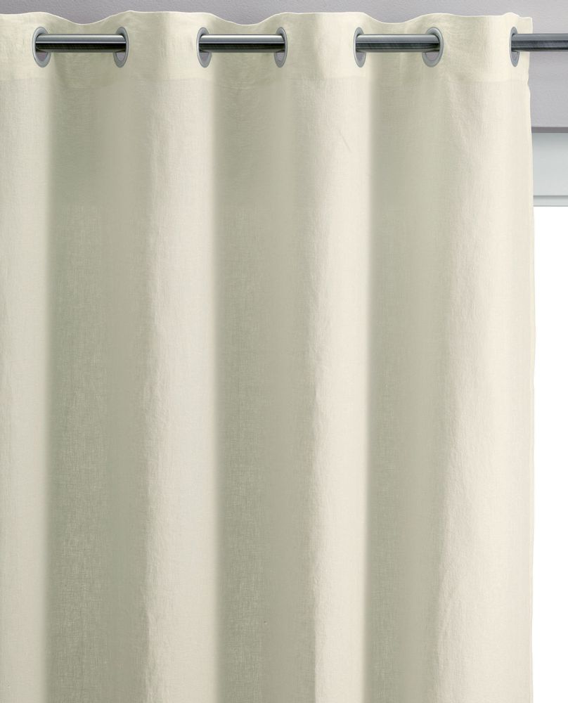 Curtains and window coverings - Curtain Stonewashed Zeff Craie 140 X 280 - MAISON VIVARAISE – SDE VIVARAISE WINKLER