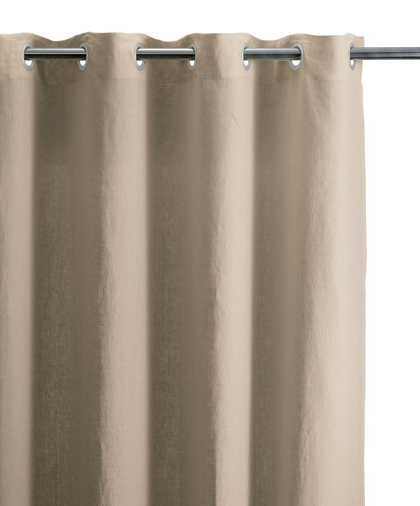 Curtains and window coverings - Curtain Stonewashed Zeff Naturel 140 X 280 - MAISON VIVARAISE – SDE VIVARAISE WINKLER