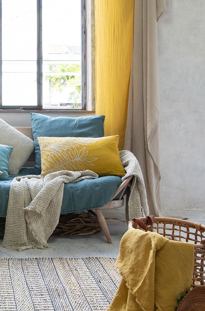 Curtains and window coverings - Curtain Voile Zeff Craie 140 X 280 - MAISON VIVARAISE – SDE VIVARAISE WINKLER