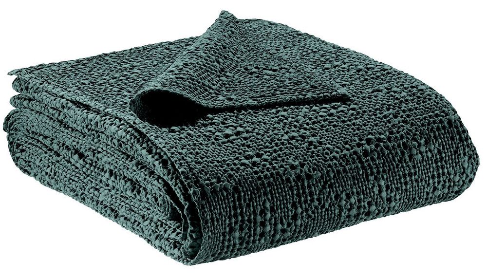 Bed linens - Bed Cover Stonewashed Tana Prusse 240 X 260 - MAISON VIVARAISE – SDE VIVARAISE WINKLER