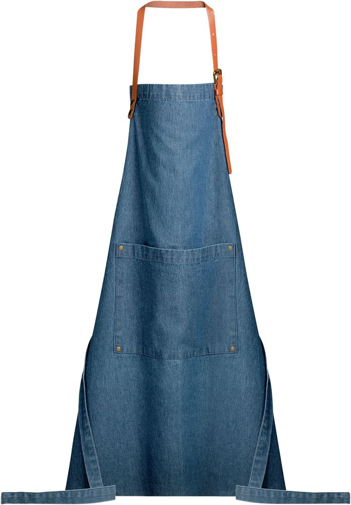 Tabliers de cuisine - Tablier de cuisine Dinem Bleu denim 70 x 90 - MAISON VIVARAISE - SDE VIVARAISE WINKLER