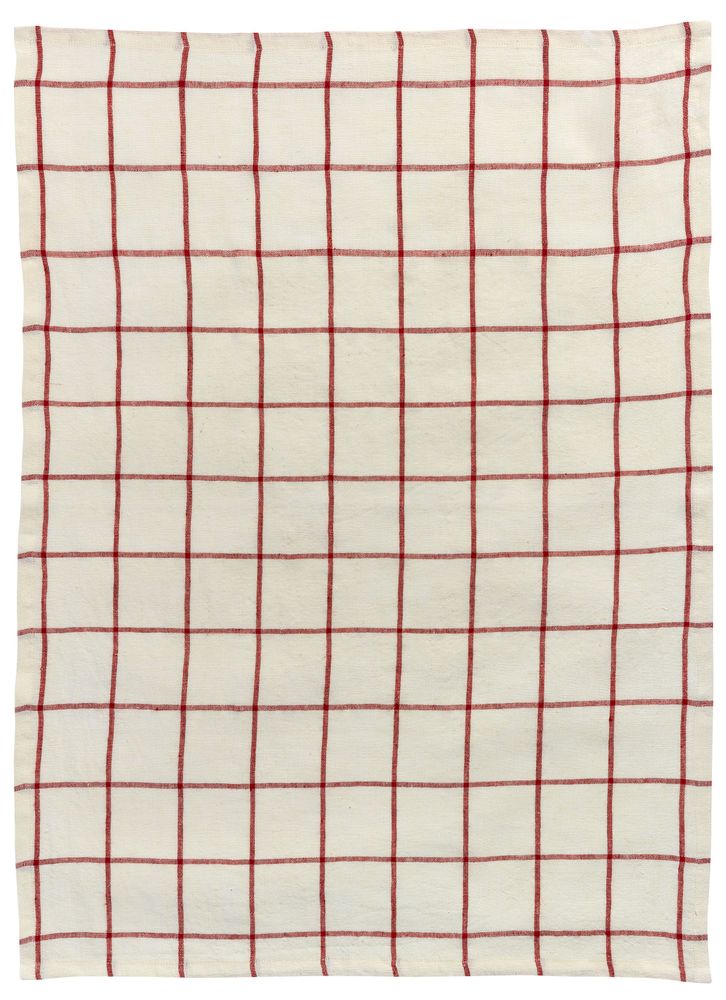 Torchons - Torchon Carreaux Karma Ecru/Rouge 55 x 75 - MAISON VIVARAISE - SDE VIVARAISE WINKLER
