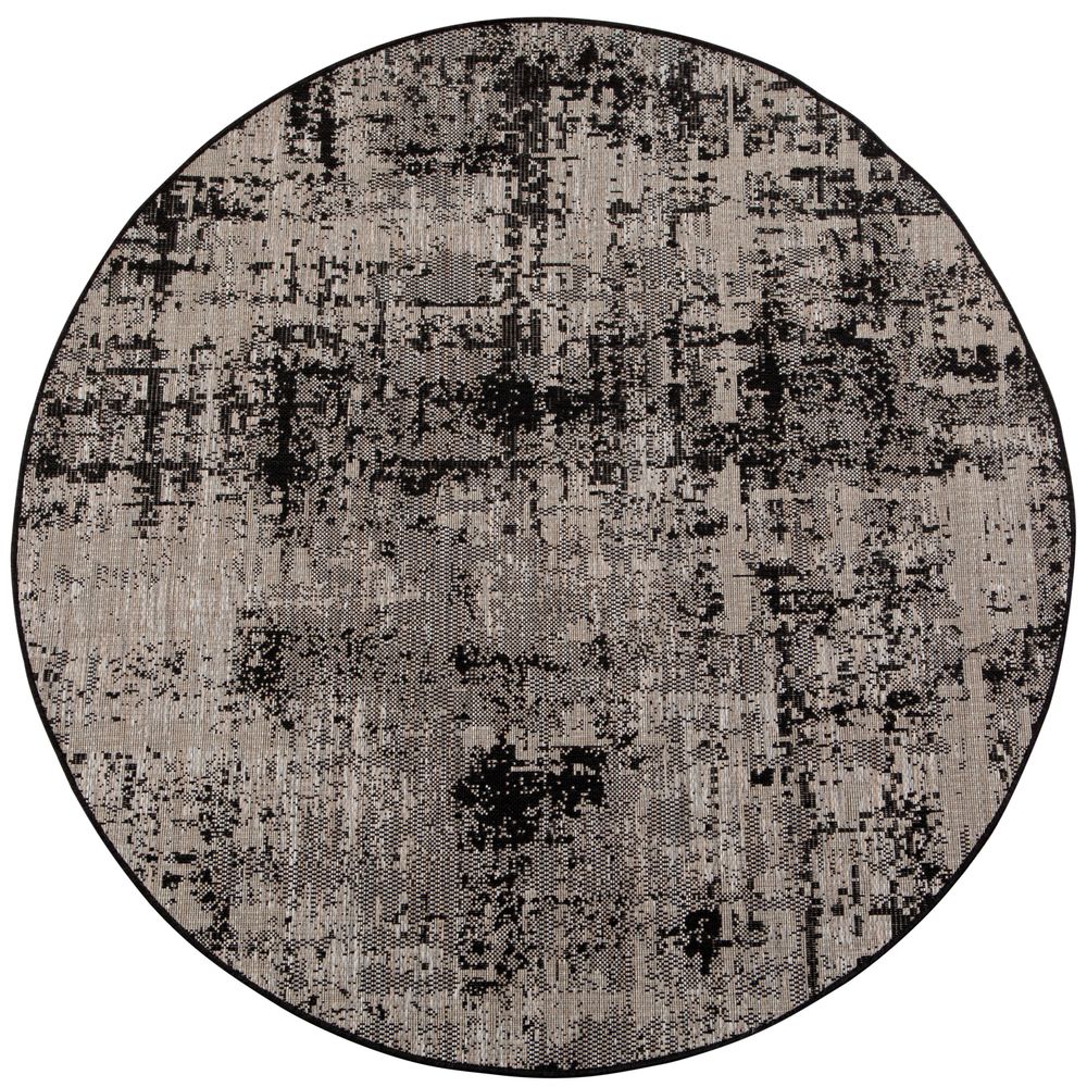 Tapis - Tapis Catania outdoor Noir Diamètre 160 - MAISON VIVARAISE - SDE VIVARAISE WINKLER