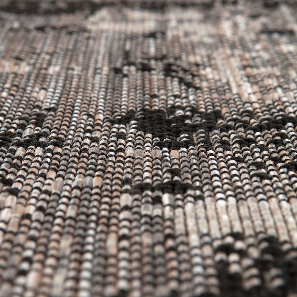 Tapis - Tapis Catania outdoor Noir Diamètre 160 - MAISON VIVARAISE - SDE VIVARAISE WINKLER