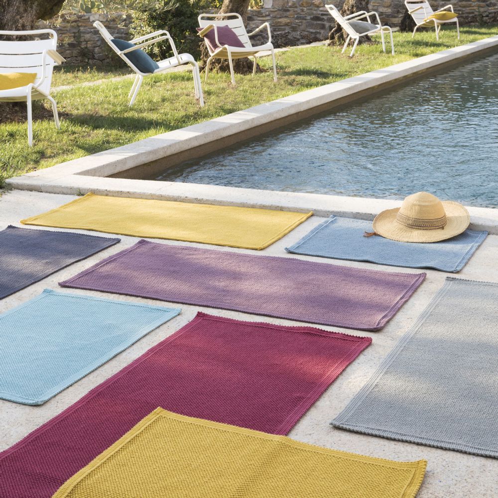 Bath towels - Bath Mat Stonewashed Etia Perle 54 X 64 - MAISON VIVARAISE – SDE VIVARAISE WINKLER