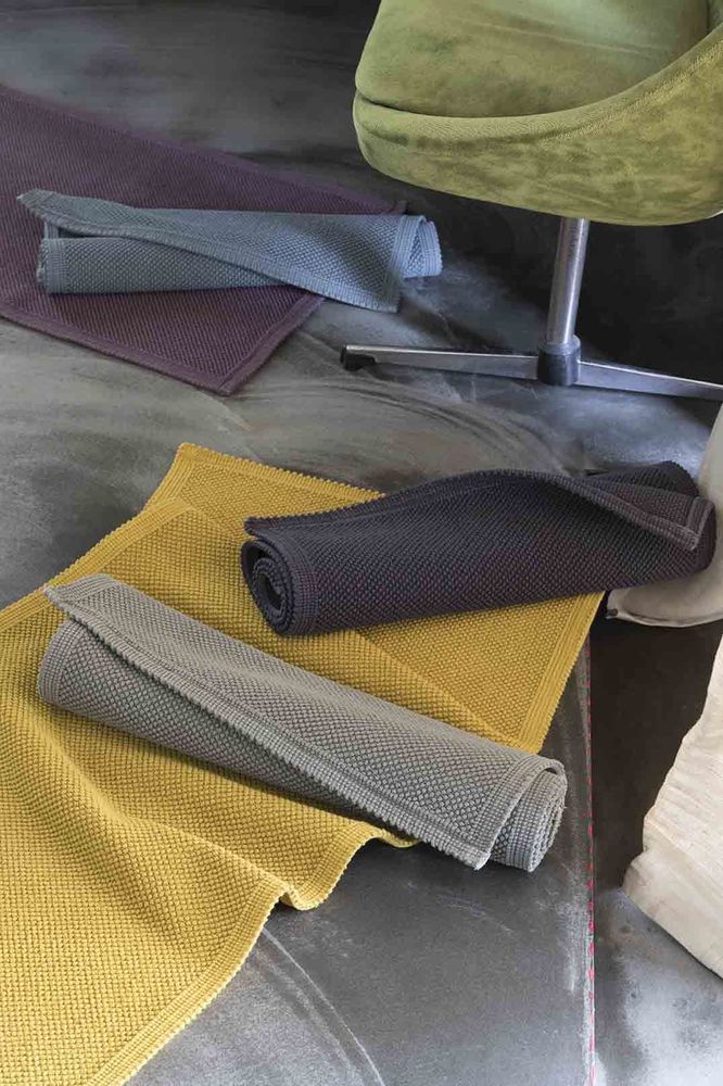 Bath towels - Bath Mat Stonewashed Etia Perle 54 X 64 - MAISON VIVARAISE – SDE VIVARAISE WINKLER